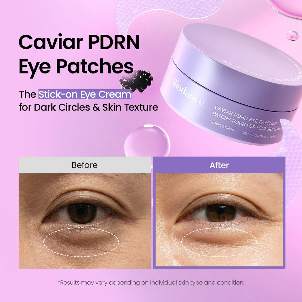BIODANCE Hydrogel Eye Patches for Under Eye - Collagen Peptide, Anti Wrinkle & Fine Lines (60 Count)
