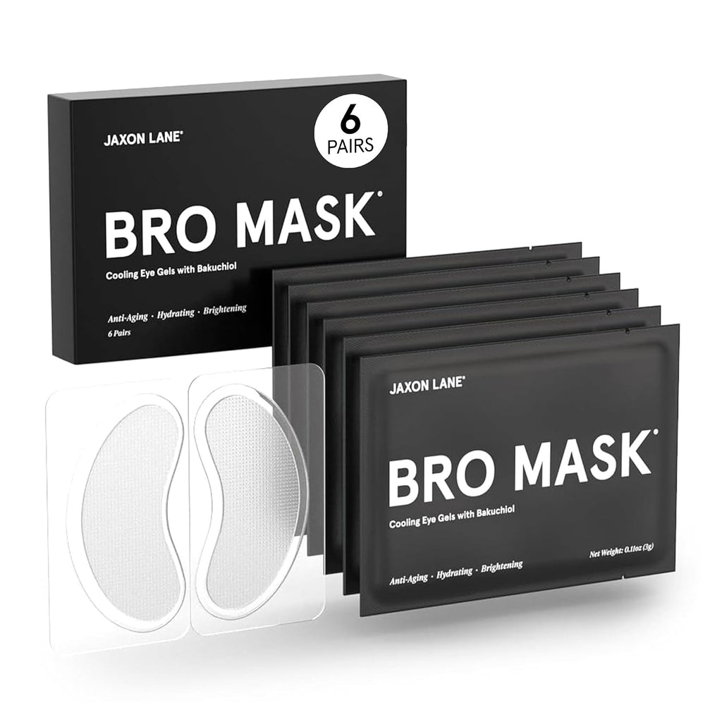 JAXON LANE Bro Mask Under Eye Patches for Men for Dark Circles, 1 x 6 Pairs
