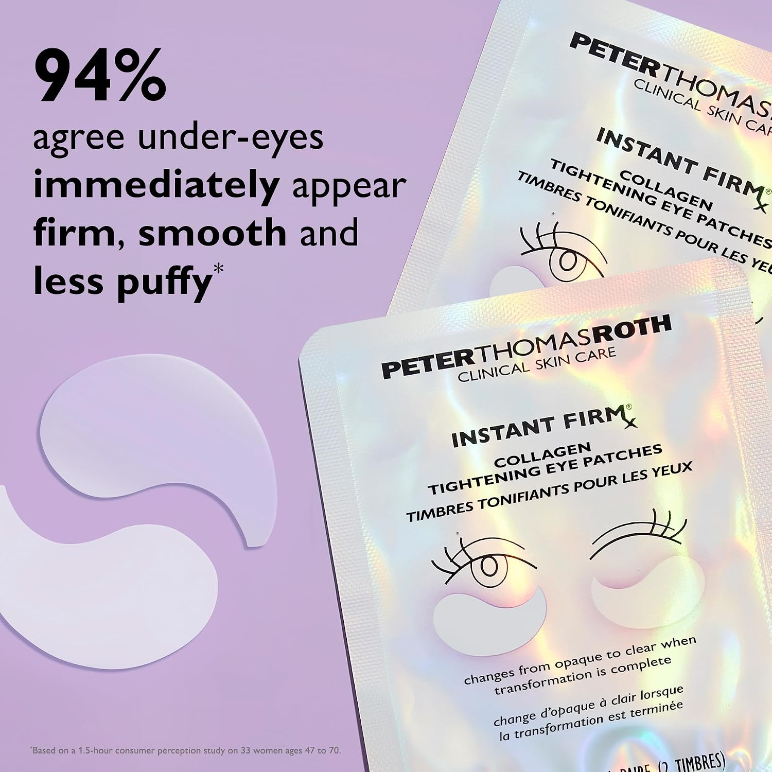 Peter Thomas Roth | Instant FIRMx® Collagen Tightening Eye Patches | Eye Patches For Firming Under-Eye Bags & Wrinkles | Eye Masks For Puffiness